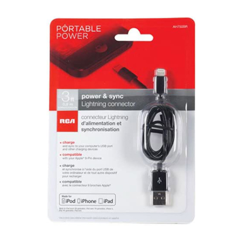 BostwickBraun Hardware Voxx AH754A Lightning Connector, 3 ft Length